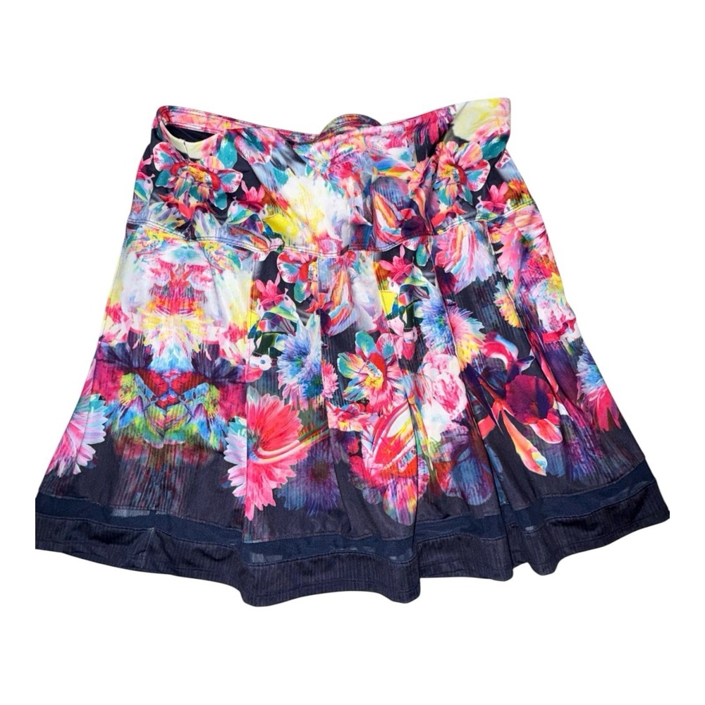Lucky In‎ Love Skort Womens Large Multicolor Floral Tennis Golf Built In Shorts